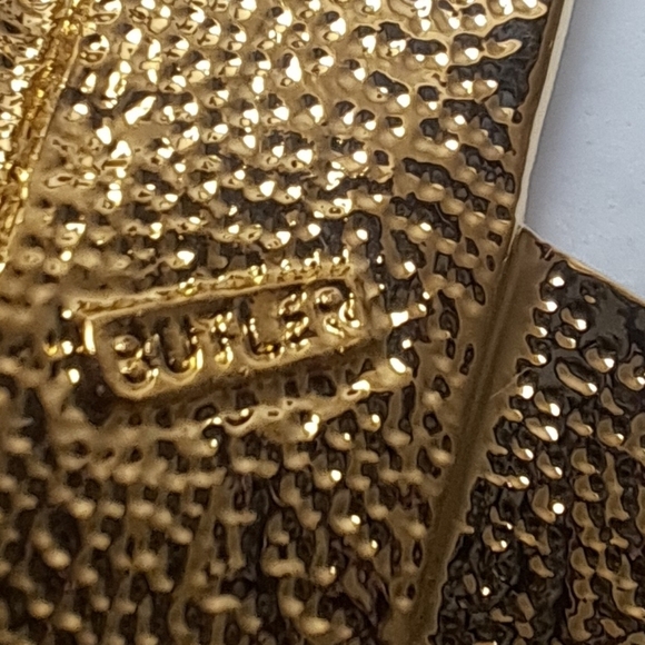 Vintage Butler Fifth Avenue "Support Our Troops" Goldtone Ribbon Pin NEW - Picture 4 of 8